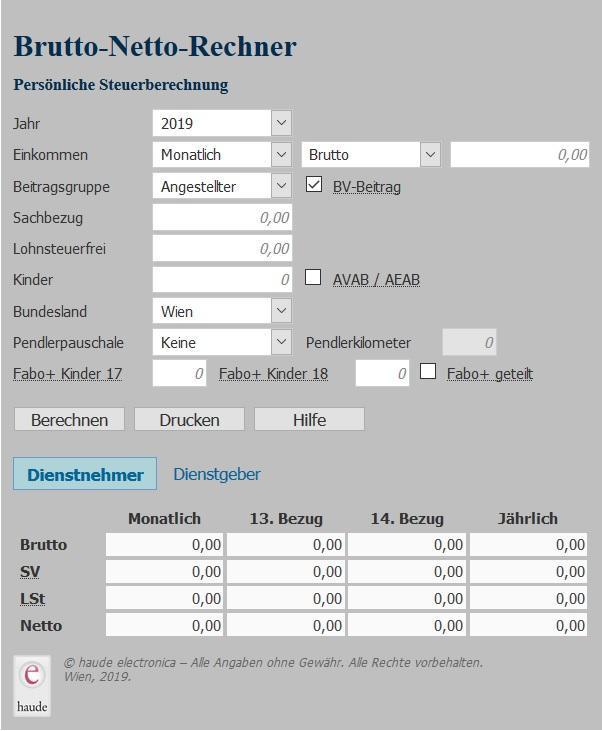 Lohnrechner stunden