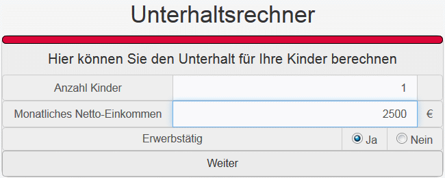 unterhaltsrechner