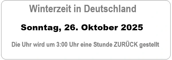 Infografik: Wechsel von Sommer- zu Winterzeit 2025 Grafik Uhrumstellung Zeitumstellung von Sommer auf Winterzeit 2025