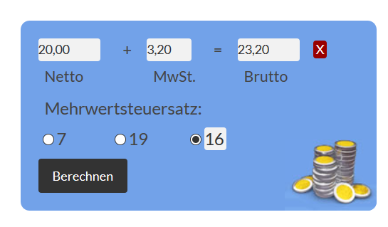 Mehrwertsteuerrechner