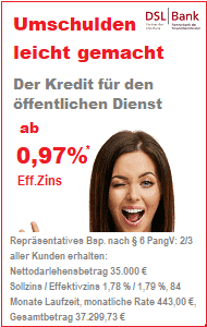 Komfort Vergleich - Finanzierung öffentlicher Dienst 