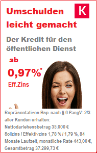 Komfort Vergleich - Finanzierung öffentlicher Dienst 
