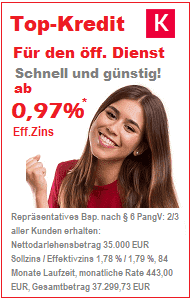 Komfort Vergleich - Finanzierung öff. Dienst 